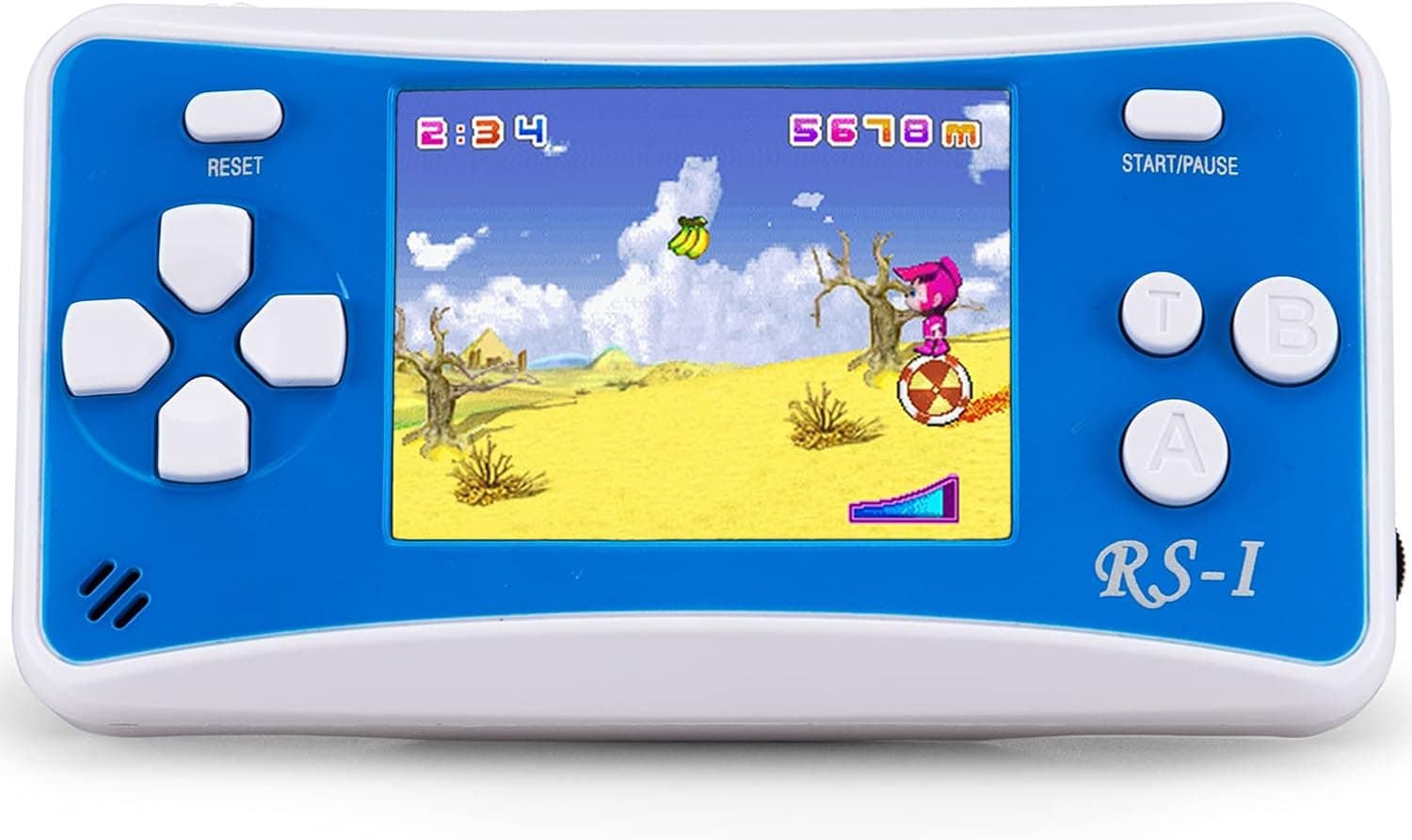 QoolPart Toys Handheld Games for Boys Girls, Built in 152 Retro FC Games, Classic Nostalgia 8 Bit Video Game Player Withe 2.5 Inches Display TV Output，Kids Birthday Christmas Toy Party Gift (Blue)