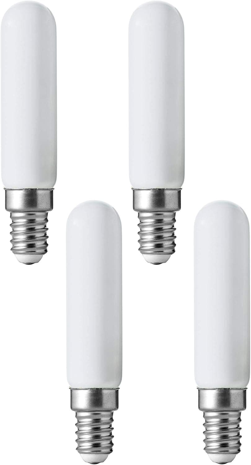 Tesler 60W Equivalent Milky 5.5W LED Dimmable E12 Base T6 4-Pack