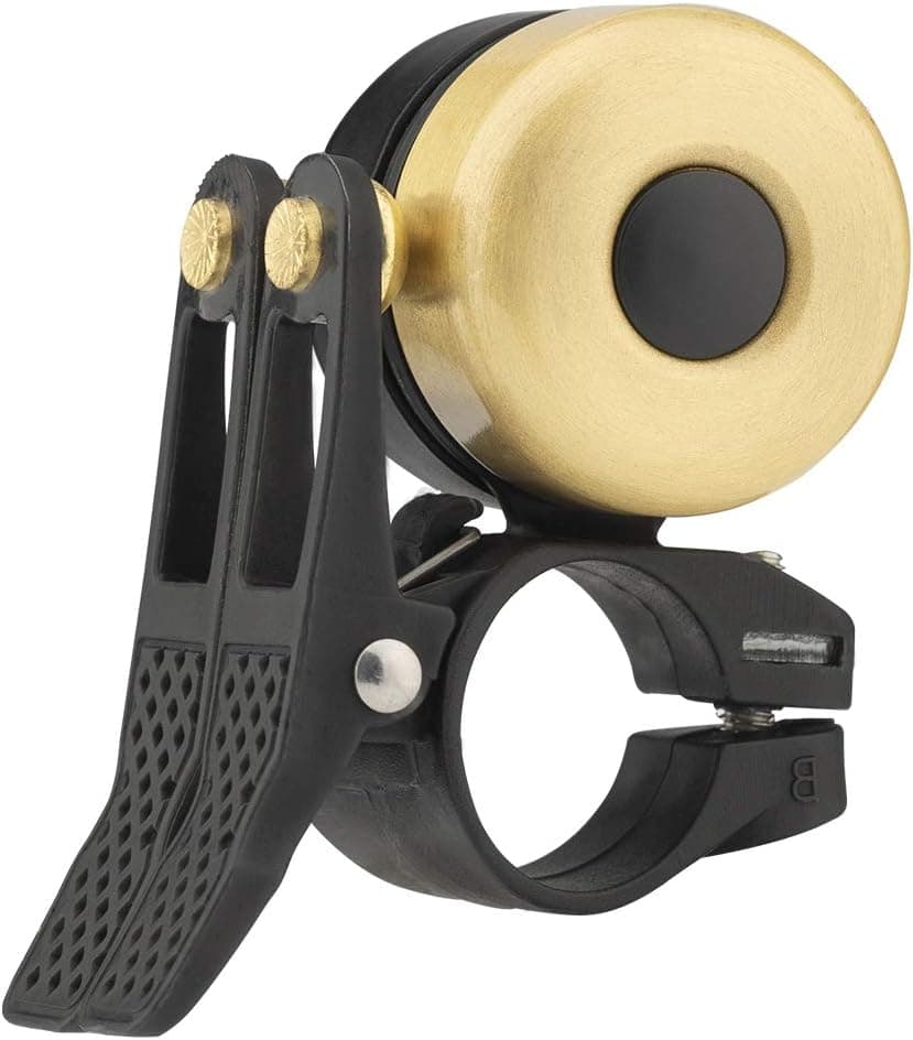 ROCKBROS Classic Bike Bell, Bicycle Bell for Bike Ring Bell with Loud Crisp Clear Sound Bell for Bicycle, Cycling Bike Handlebars for Adults Kids Black&Golden