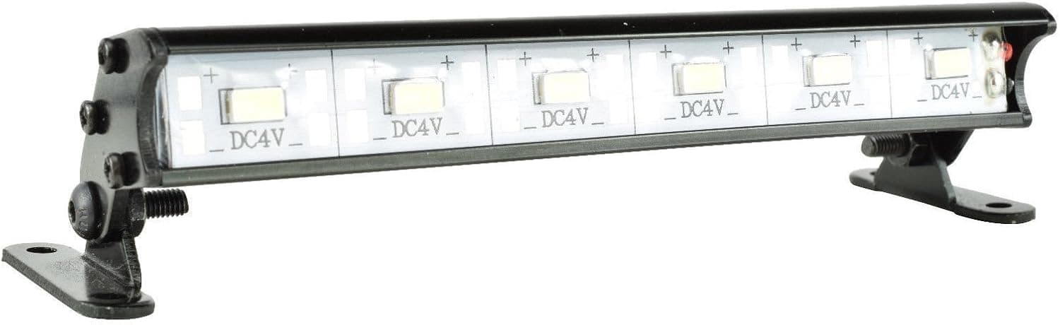 Apex RC Prodcuts 6 LED 105mm Aluminum Light Bar Compatible with The Traxxas Bigfoot, T-Maxx, Summit, Revo, Arrma Outcast, Nero, ECX 1/12 Barrage, Ruckus & More #9043