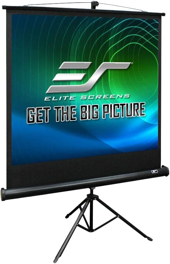 Elite Screens Tripod Series, 85-INCH 1:1, 16:9, 4:3, Adjustable Multi Aspect Ratio Portable Indoor Outdoor Projector Screen, 8K / 4K Ultra HD 3D Ready, US Based Company 2-YEAR WARRANTY, T85UWS1 - Black