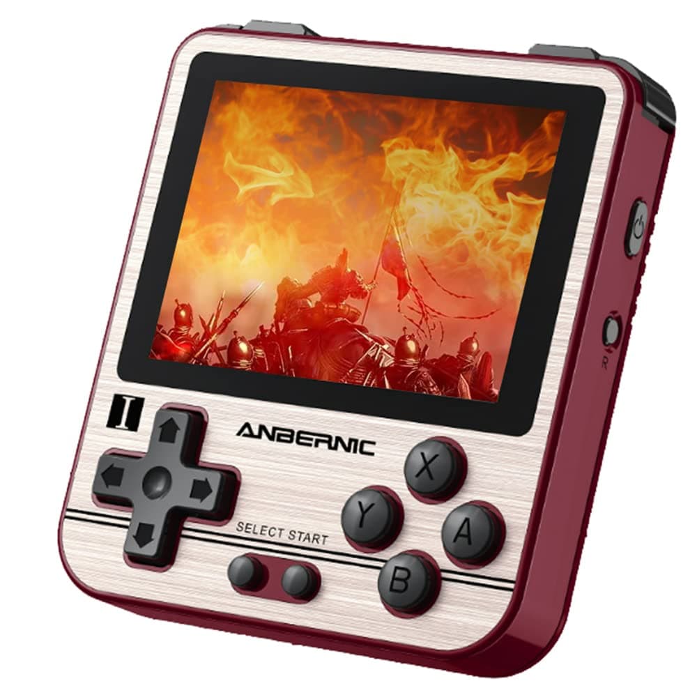 Diketigeey RG280v 2.8 Inch Handheld Open Source with 16 64G TF 5000 Games 64Bit PS1 PCE 7 Hours Battery Life Opening Linux Tony System Retro Mini Video Gaming Console (Gold)