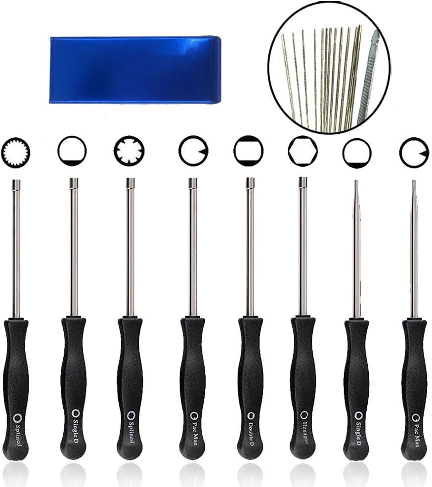 HOOAI 8 Pcs Carburetor Adjustment Tool Kit for Common 2 Cycle Carburator Engine - Carburetor Adjustment Tool Set (Carburetor Adjustment Tool Kit + Cleaning Tool)