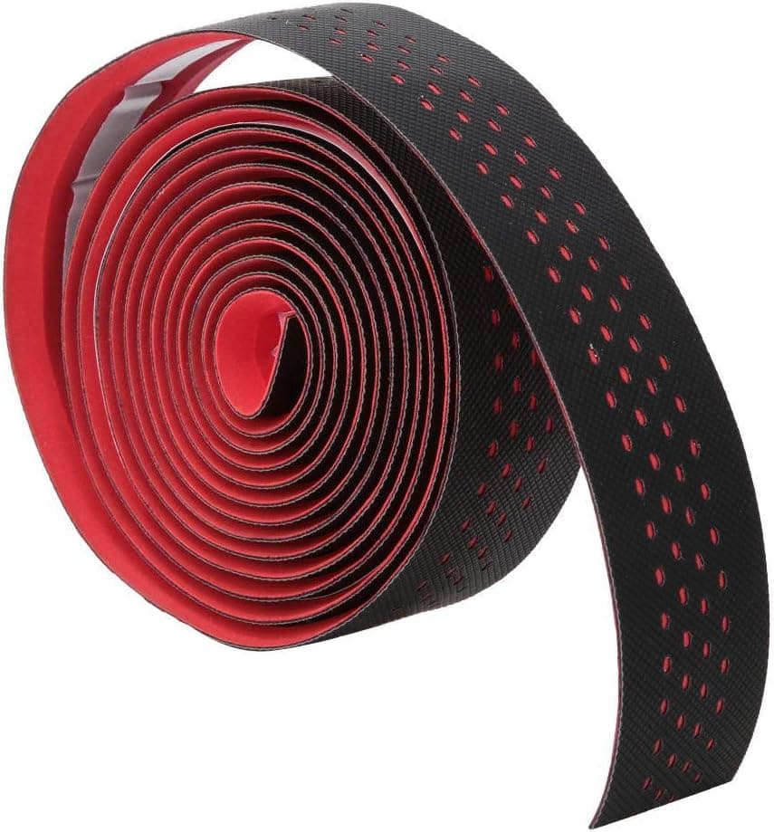 Keenso Bike Handlebar Tapes, 2Pcs Anti-Skid PU Road Bike Handlebar Tapes Soft Breathable Mountain Bicycle Handle Bar Wraps for Mountain Bike, Road Bike, Folding Bike, Triathlon Bicycle