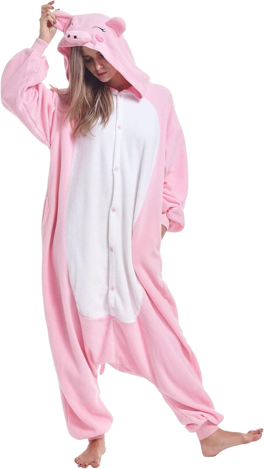 Zinuods Women Men Adult Pajamas Halloween Onesies Animal Cosplay Costumes