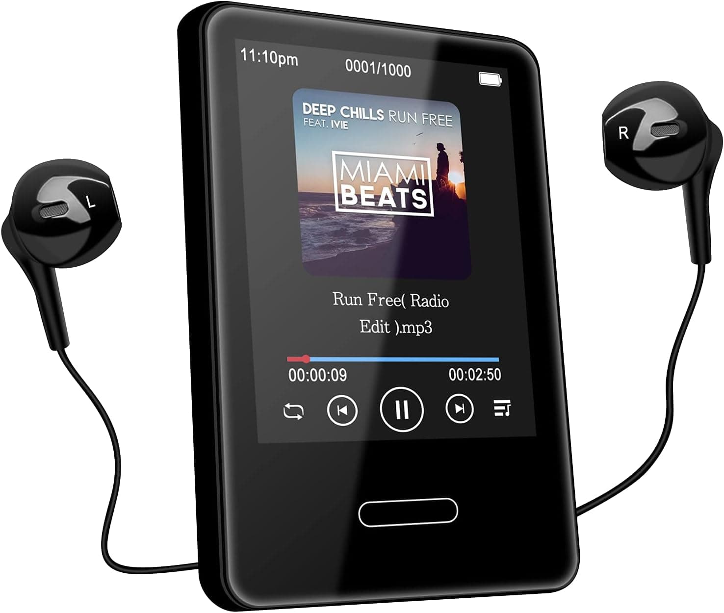 Tewa, MP3 Music Player with Bluetooth: 16GB Portable Touchscreen MP3 Player Lossless Sound Hi-Fi Music Player for Walking Running with FM Radio - Expandable Max up to 128G