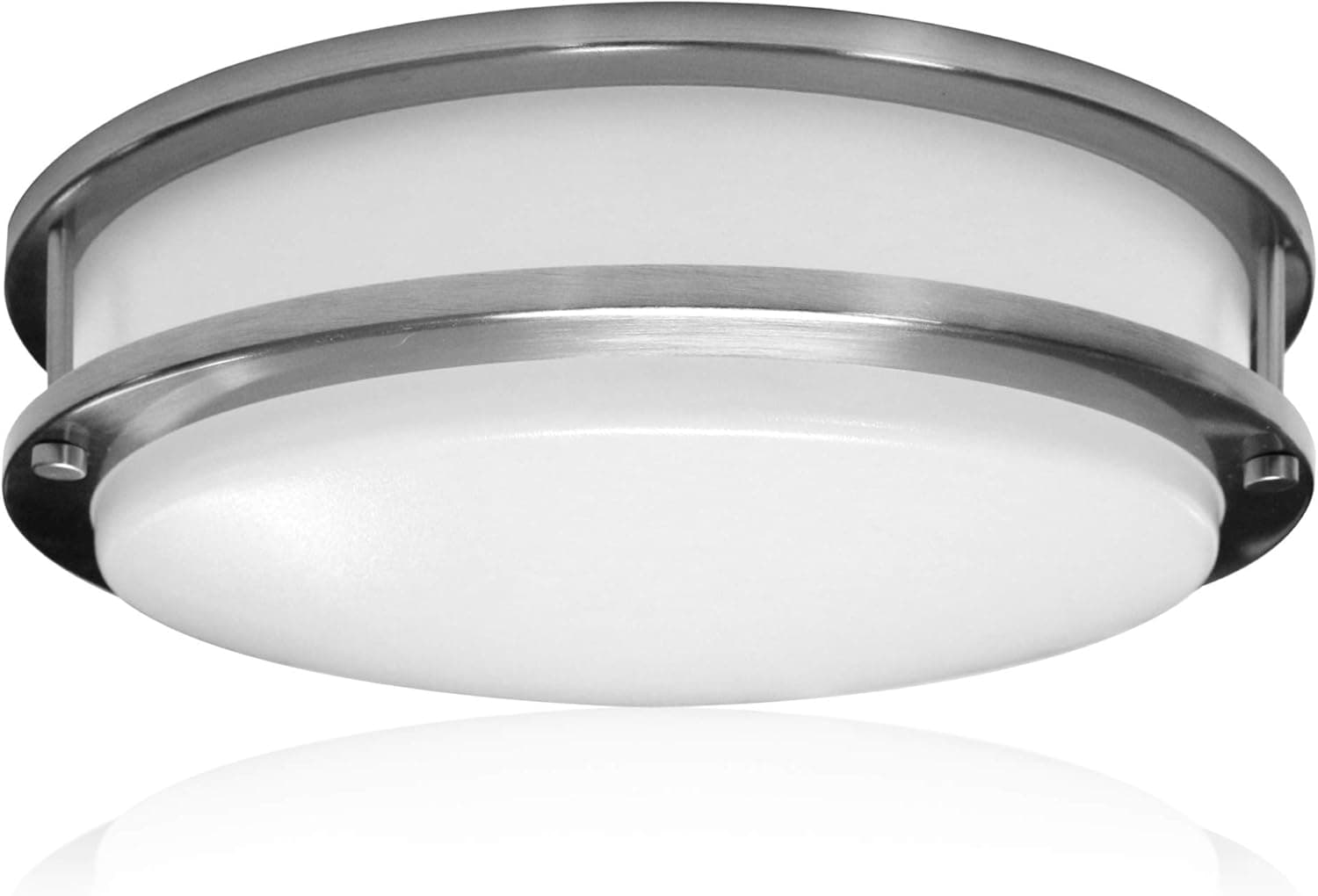 Zip-LED Surface Mounted LED Light Fixture for Ceiling or Wall in Brushed Nickel, 4000K Natural White, TRIAC Dimmable, Dry Location IP20 (14")