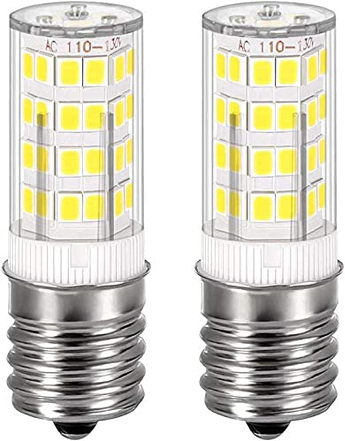 fuda lamp E17 Led Bulb Kei 125V 40W Equivalent Microwave Oven Light Appliance Bulbs Non-Dimmable Daylight White 6000K 2 Pack