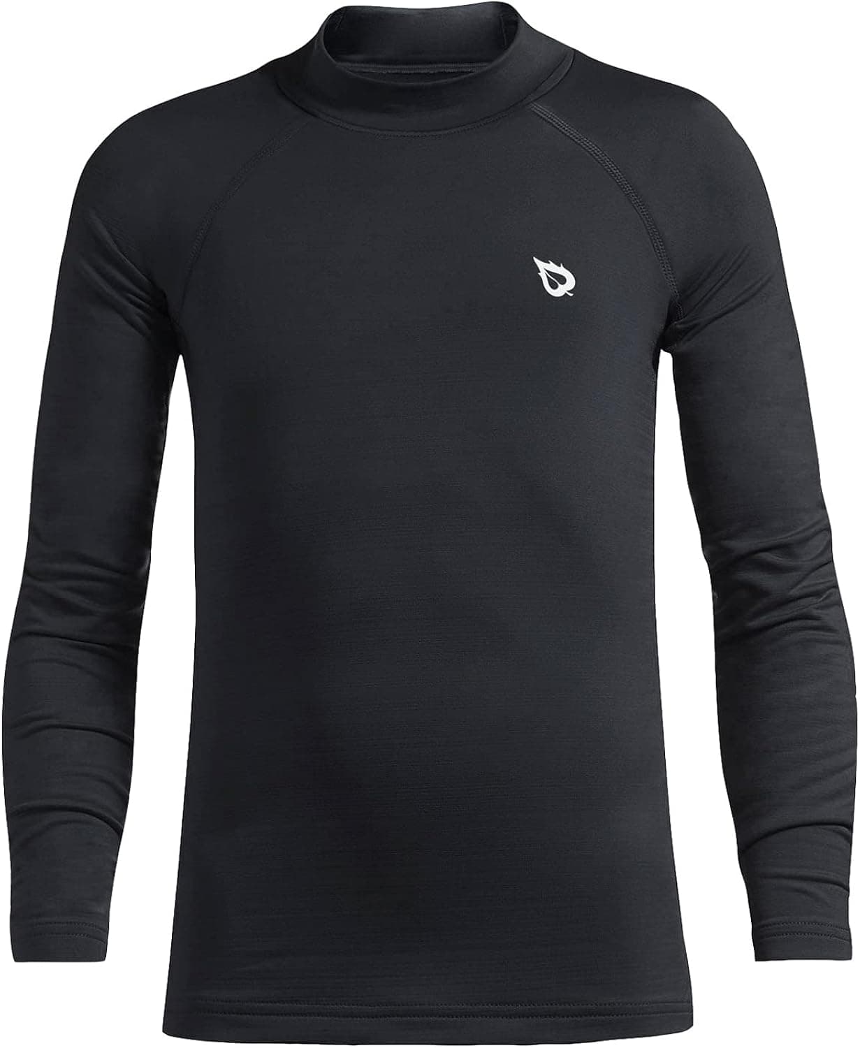 BALEAF Youth Boys Compression Thermal Shirt Fleece Baselayer Long Sleeve Cold Gear Mock Top Baseball Football Undershirt