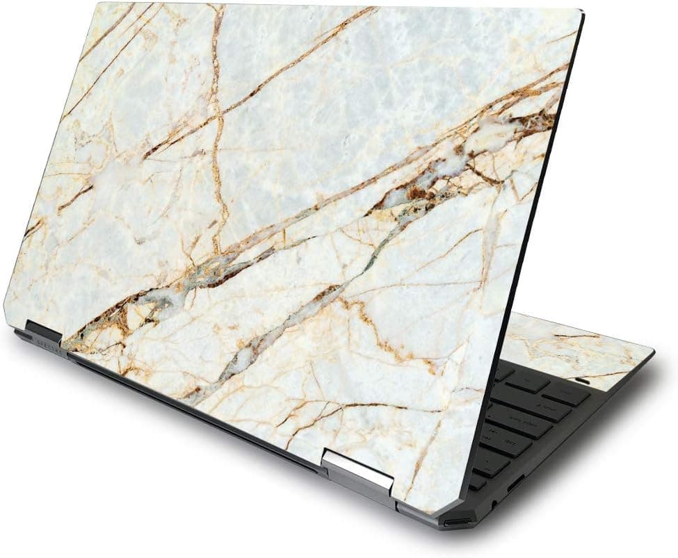 MightySkins Skin for HP Spectre x360 13.3" Gem-Cut (2020) - Antique Marble | Protective, Durable, and Unique Vinyl Decal wrap Cover | Easy to Apply, Remove, and Change Styles | Made in The USA