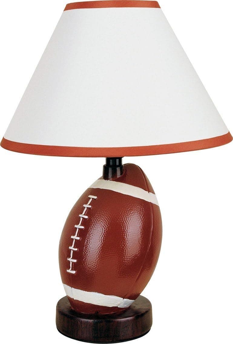 Hongville HV-TLAMP-604FT Bedroom Game-Room Decor Table Lamp, Athletic Themed Design, Football