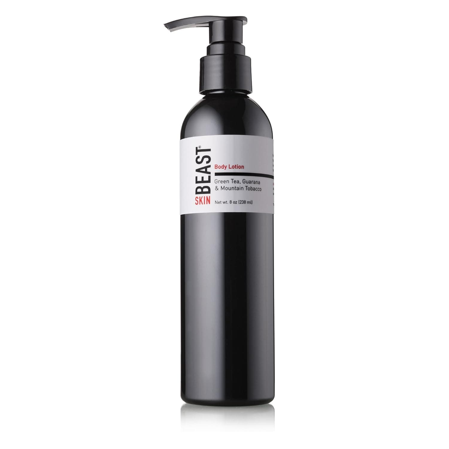 Tame the Beast Beast Moisturizing Body Lotion for Hydrating Dry Skin and Hands - Caffeine Eucalyptus Green Tea Vitamins A E, Lightly Scented (8 oz)