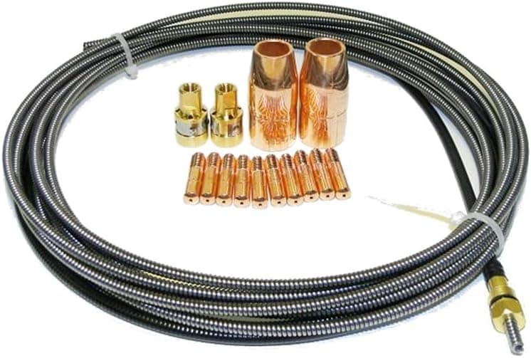 WeldingCity MIG Welding Gun Accessory Kit M33L (Tip-Nozzle-Diffuser-Liner) .035" for 100-150 Amp Miller M-series M-100/150 (M-10/15) and Hobart H-series H-9/10