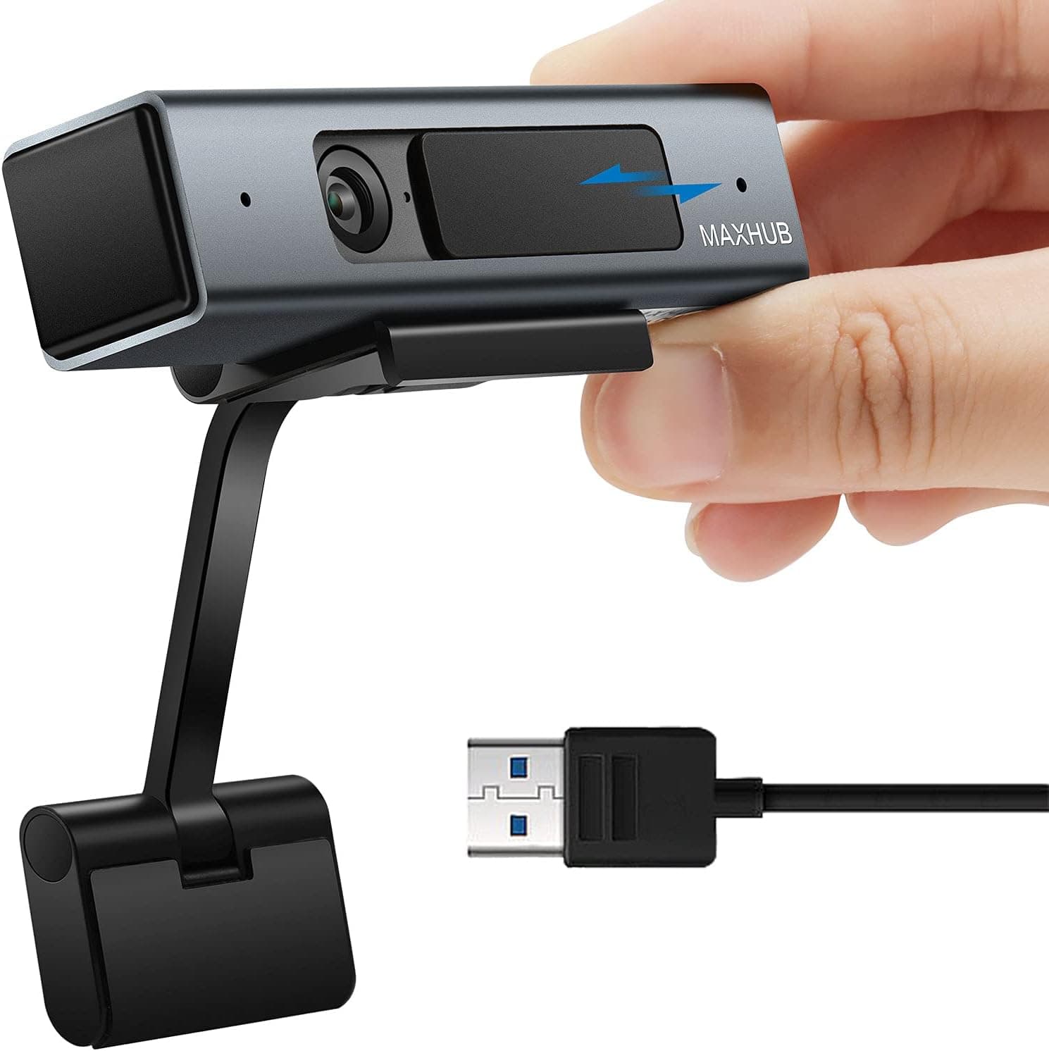 1080P HD Webcam with Microphone & Privacy Cover MAXHUB UC W10 USB PC Computer Webcam, 71-Degree Wide Angle, Plug and Play, Compatible with Zoom, Skype, FaceTime for Video Calling, Conferencing