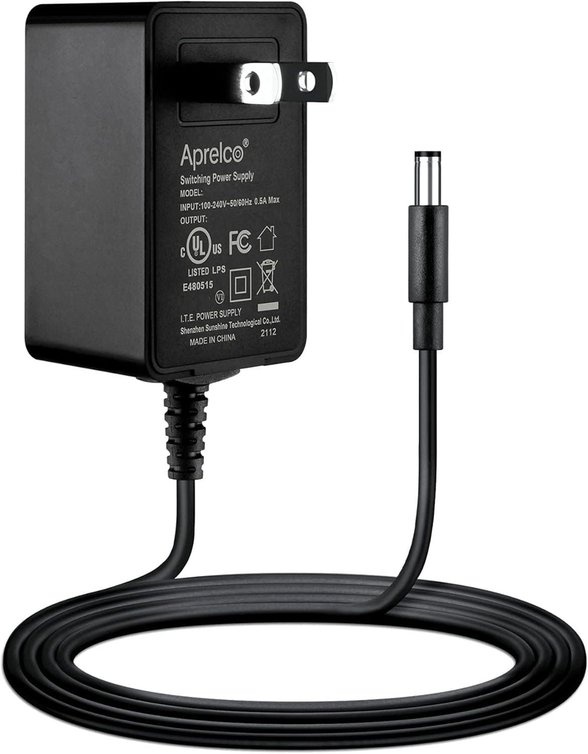 Aprelco UL Listed AC-DC Adapter Charger Replacement for CY48-0901500 Chen Yow Transformer Switching Transformer Power Supply Cord Mains PSU AC110-240V