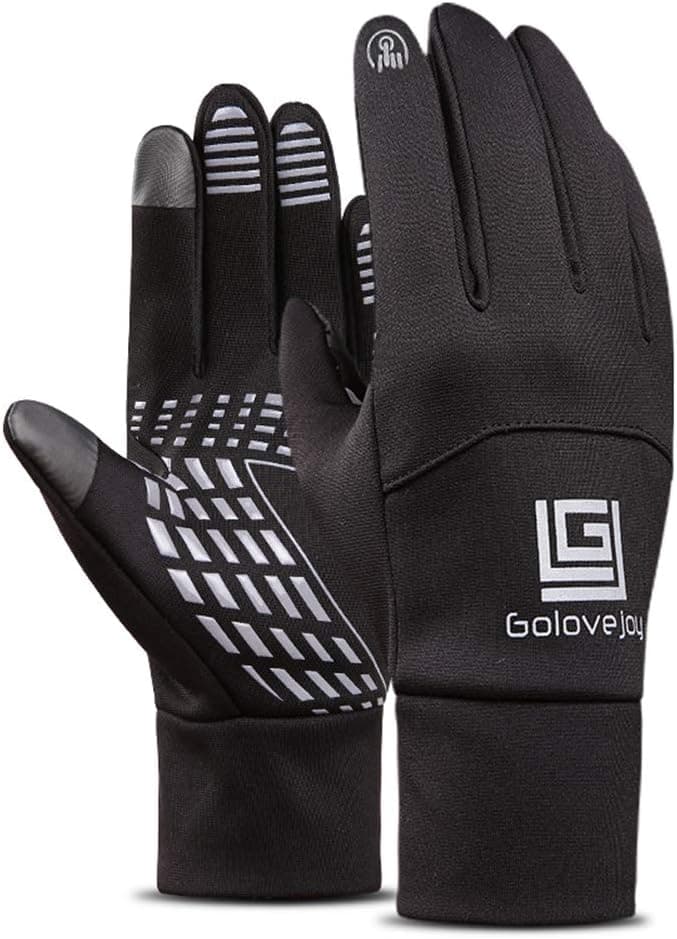 Hetto Touchscreen Gloves Outdoor Winter Gloves Windproof Non-Slip Silicone Gel for Men for Women Running Gloves Driving Gloves