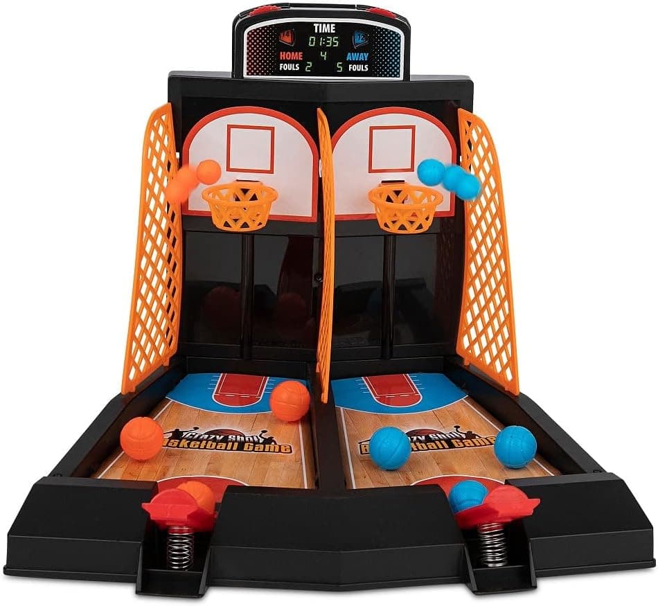 Playee Desktop Arcade Basketball Game - Tabletop Indoor Basketball Shooting Game for Kids and Adults - Basketball Game Fun Sports Toy for Adults-Help Reduce Stress - Best Gift Idea for Boys and Girls
