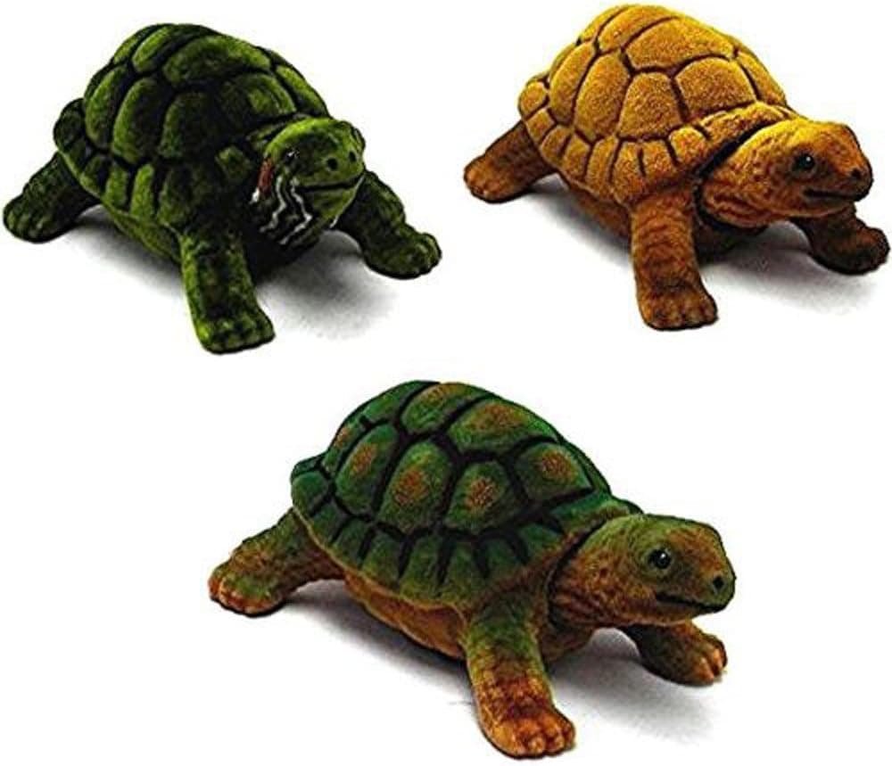 6 Assorted Color Bobble Moving Head Turtles