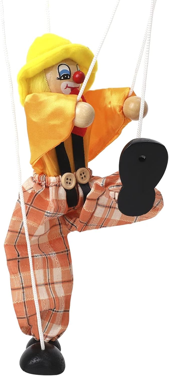 Marionette Puppets Clown Doll String Puppets Hand Marionette Puppet Adult Wooden Marionette Interactive Puppets Dolls String Puppet Doll Hand Puppet