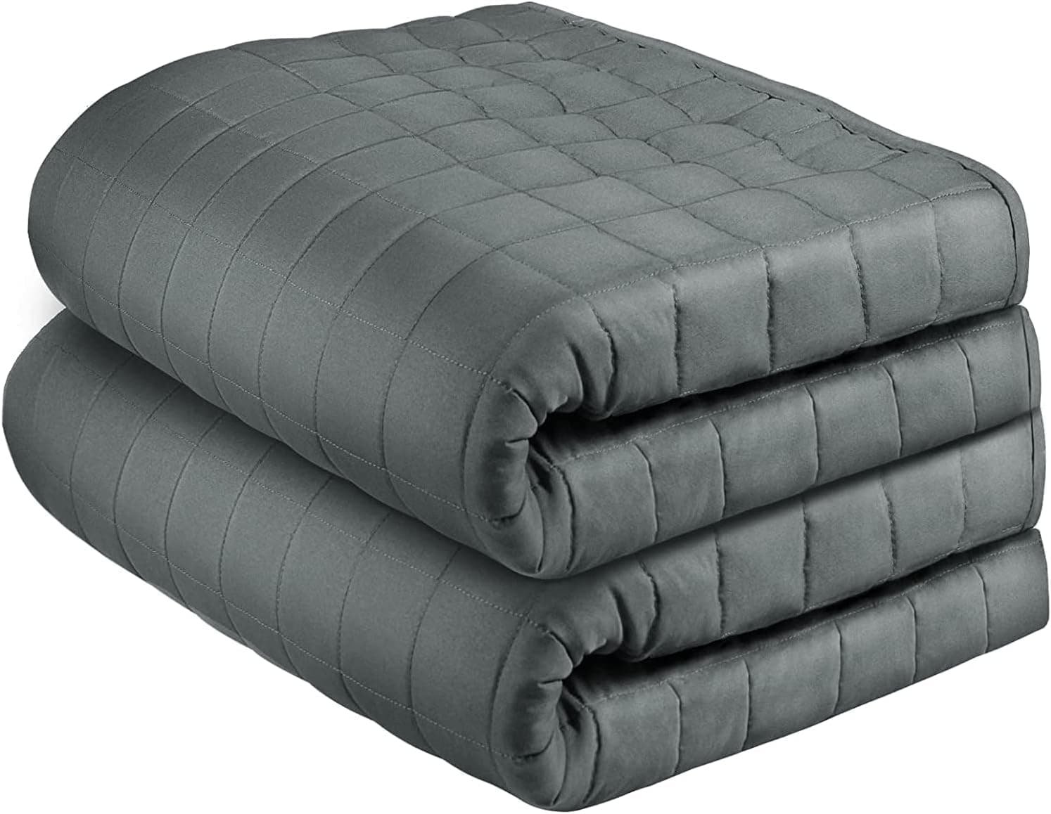 HAYI Weighted Blankets for Adults, 15 lbs, Heavy Blanket, Twin Blanket 90-180 lbs Individuals, Cooling Adult with Premium Glass Beads, Sleeping & Kids, Gray, 48-''x72-''