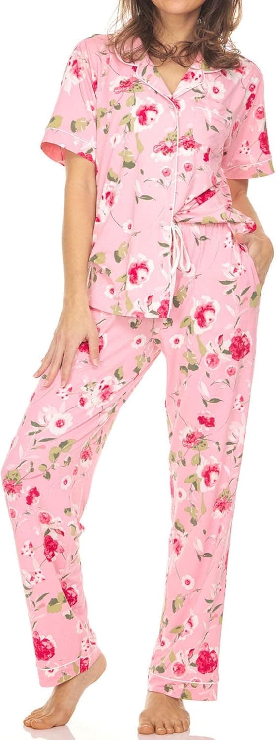 Flora Nikrooz FLORA Ladies Short Sleeve Notch Collar PJ Set