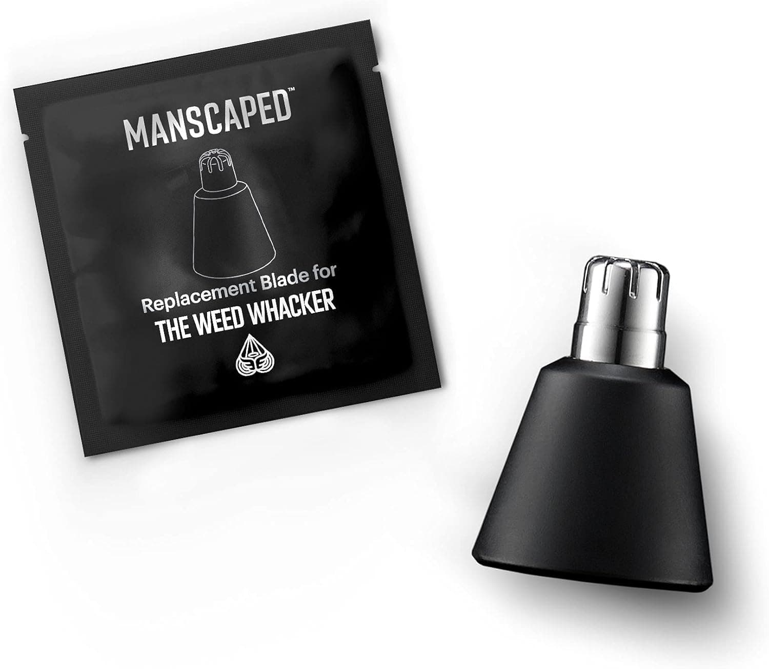 MANSCAPED® The Weed Whacker™ Replacement Blade Cartridge for Electric Nose and Ear Hair Trimmer, Hygienic Twist-On Replaceable Clipper Blades, Sharp Dual Rotary Blade for Precision Cutting, 1 Pack