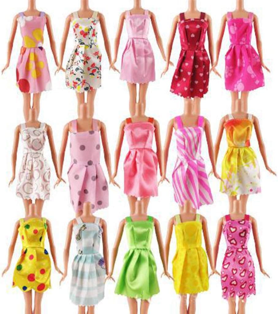 10 Pieces Dresses for Doll Fashion Party Dresses Clothes Gown Girls Random Color Very Affordable of Fashion Dolls and Accessories Nice and Practical