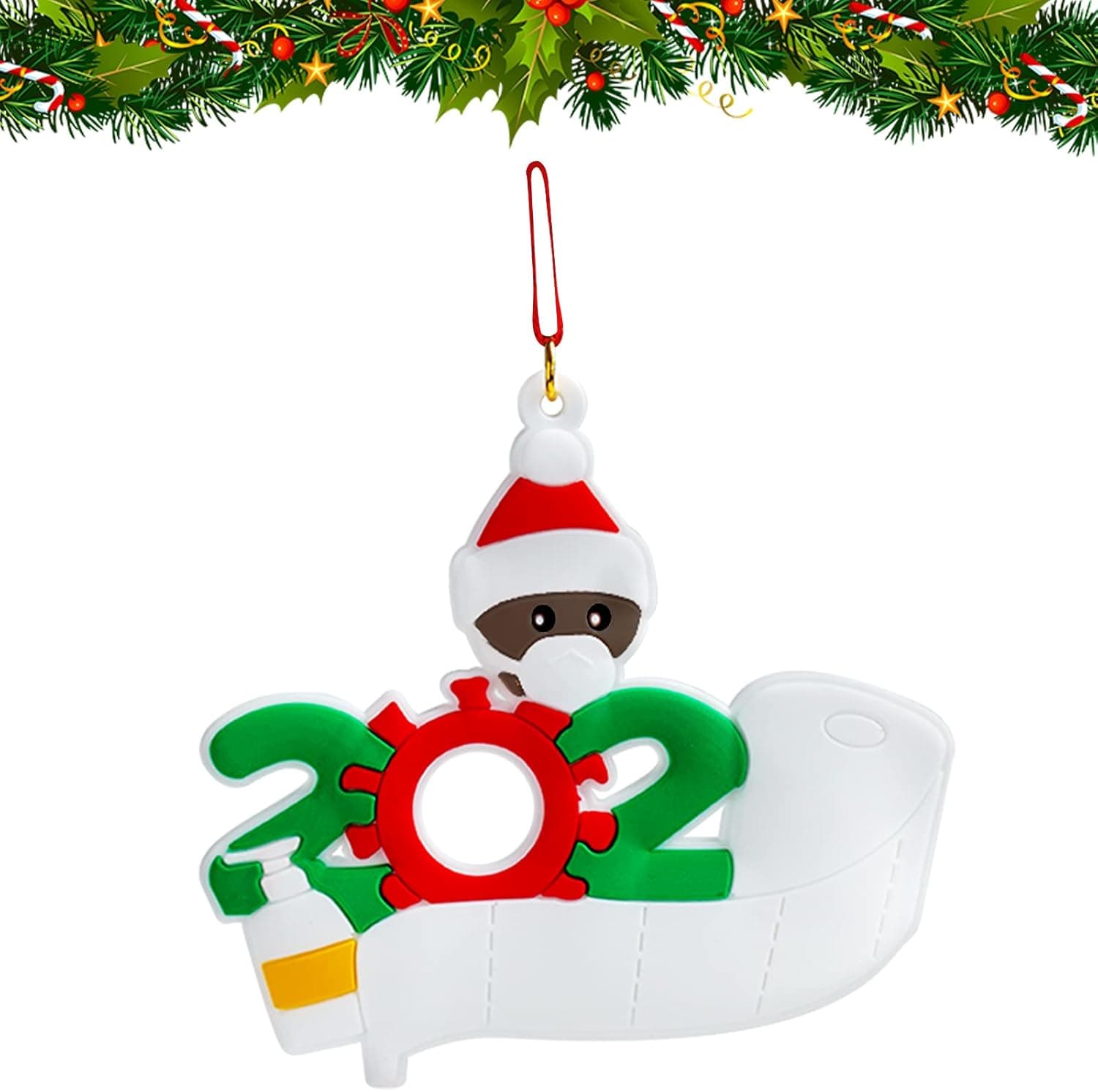 2020 Christmas Ornament Quarantine Kit,Decorative Plates for Christmas,Personalized 1-7 Family Members Name DIY,Quarantine Survivor Family Customized Christmas Decorating Set DIY Gift(1 Person)