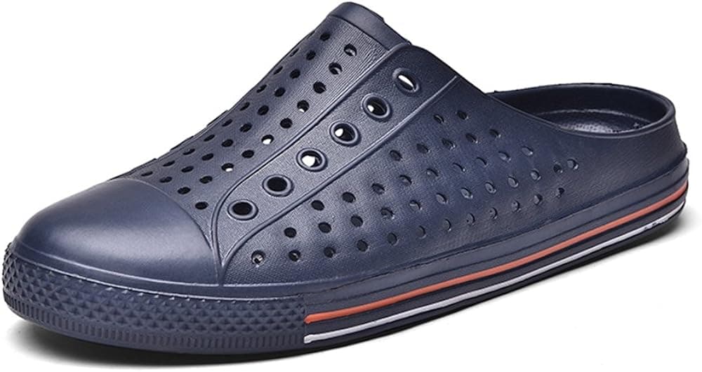 ESDY Men Womens Garden Clogs Shoes Lightweight Comfortable Beach Sandals Slip On Indoor Outdoor Summer Slippers 357 Blue EU42