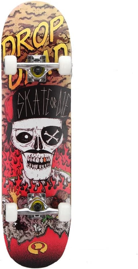 PUENTE 31 Inch Complete Skateboard - 8 Layer Canadian Maple Wood Double Kick Concave Skateboards, Tricks Skate Board for Beginners and Pro