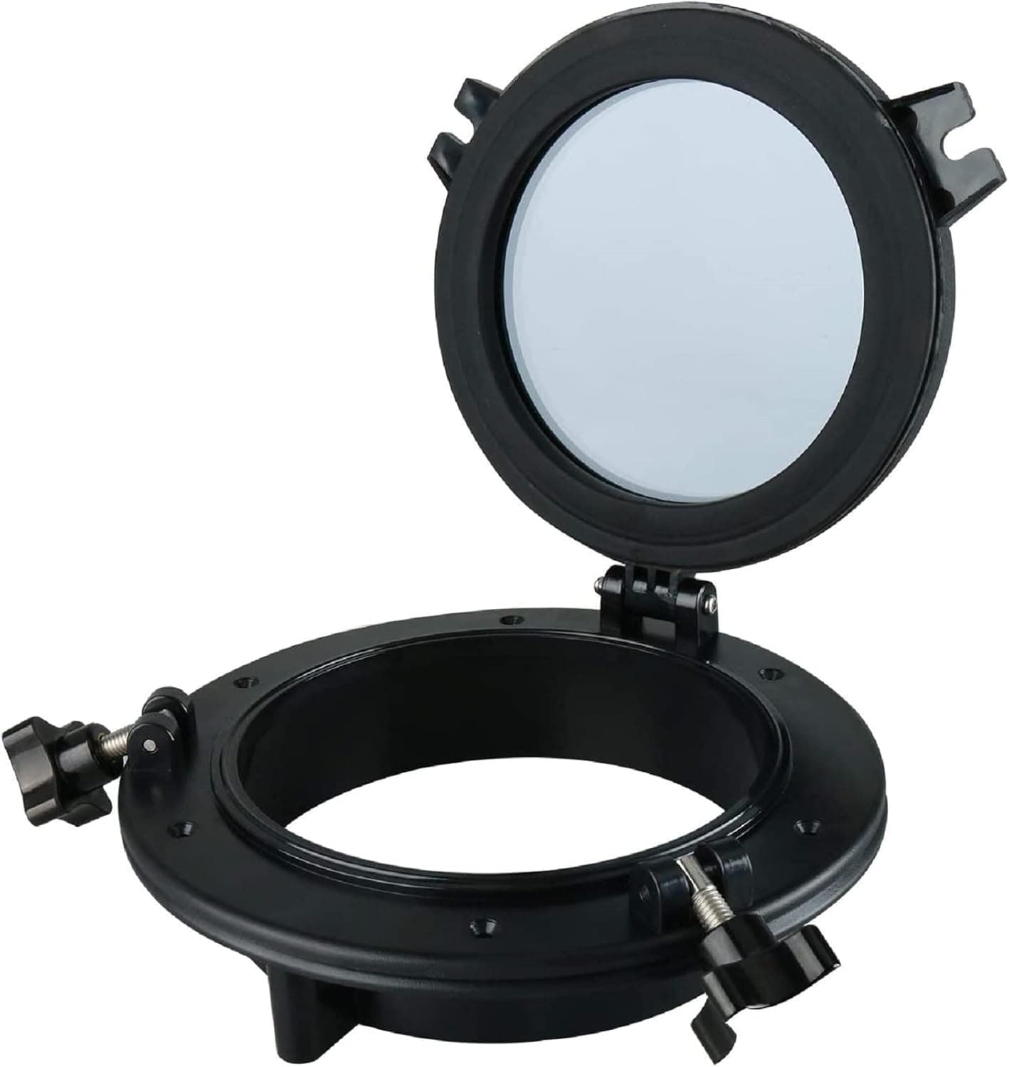 YaeMarine 10" Round Opening Portlight Porthole Yacht Boat Replacement Window Port Hole Overall Diameter : 10.4"/265mm Open Diameter : 7.75"/197mm Black