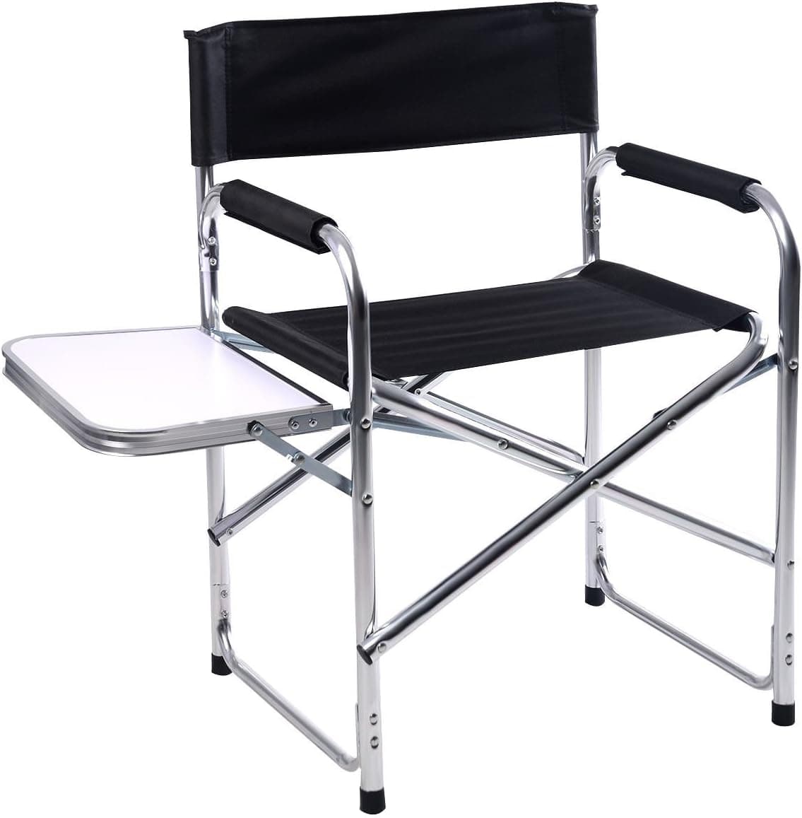 Giantex Aluminum Folding Director's Chair with Side Table Camping Traveling