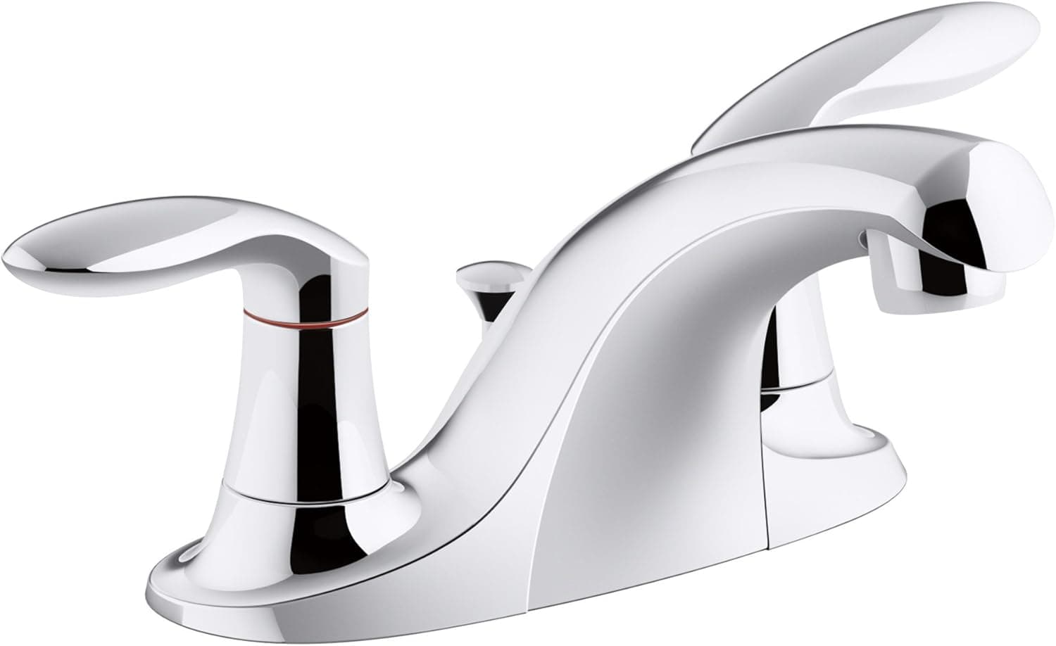 Kohler K-P15241-4RA-CP Coralais 2 Handle Centerset Bathroom Faucet Almond
