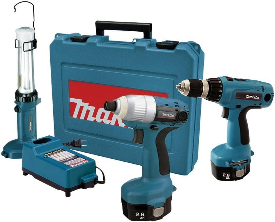 Makita 6935FDWDEX 14.4-Volt NiMH Cordless Impact Driver Kit with 6337 MForce Drill and ML143 Fluorescent Work Light (Discontinued by Manufacturer)