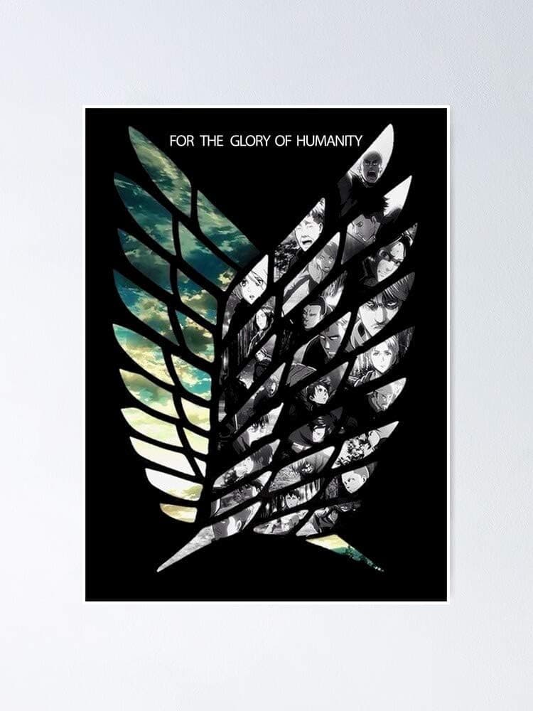 chaboukie Attack On Titan Wings of Freedom Poster - Great Inspirational Wall Art Poster.