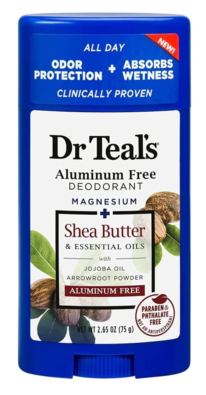 Dr. Teal's Deodorant Shea Butter 2.65 Ounce Aluminum-Free