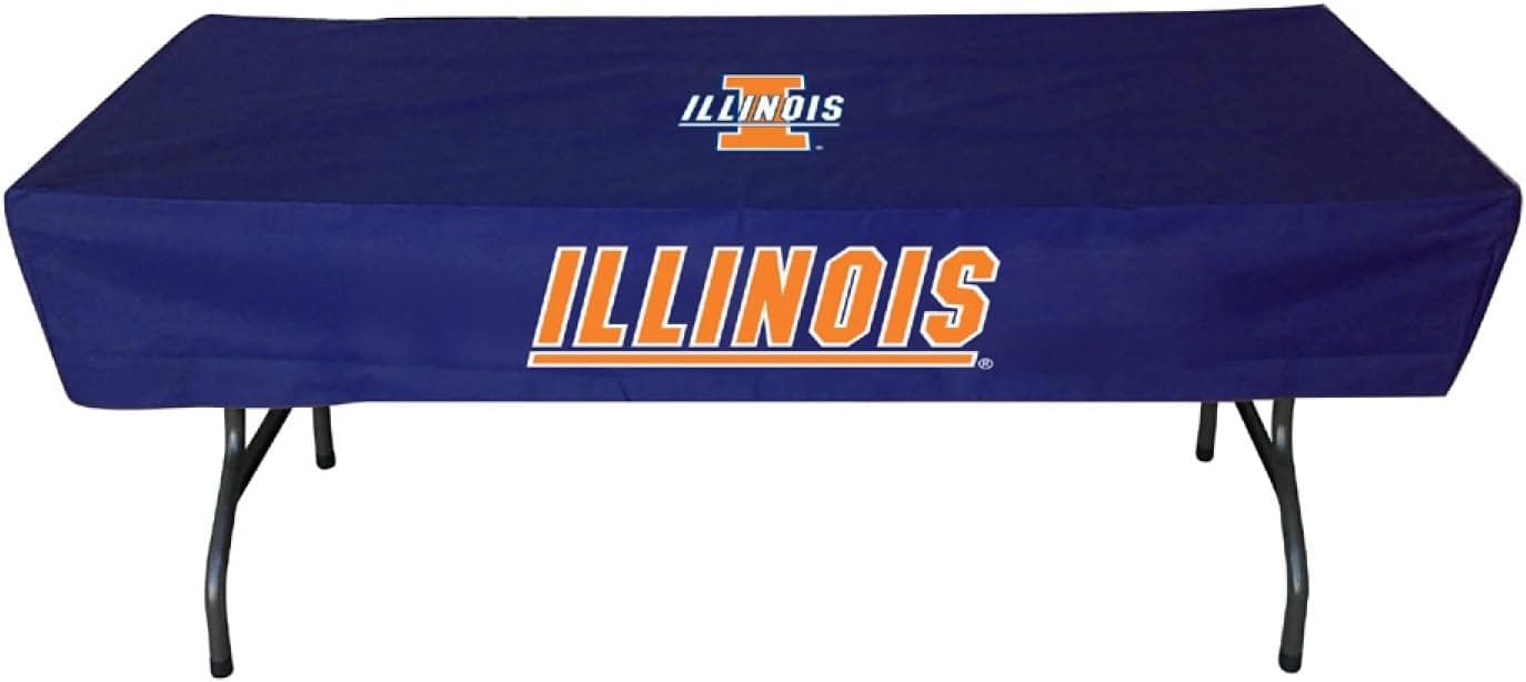 Rivalry 6 Feet Illinois Sports Collegiate Team Logo Party Outdoor Camping Table Cover