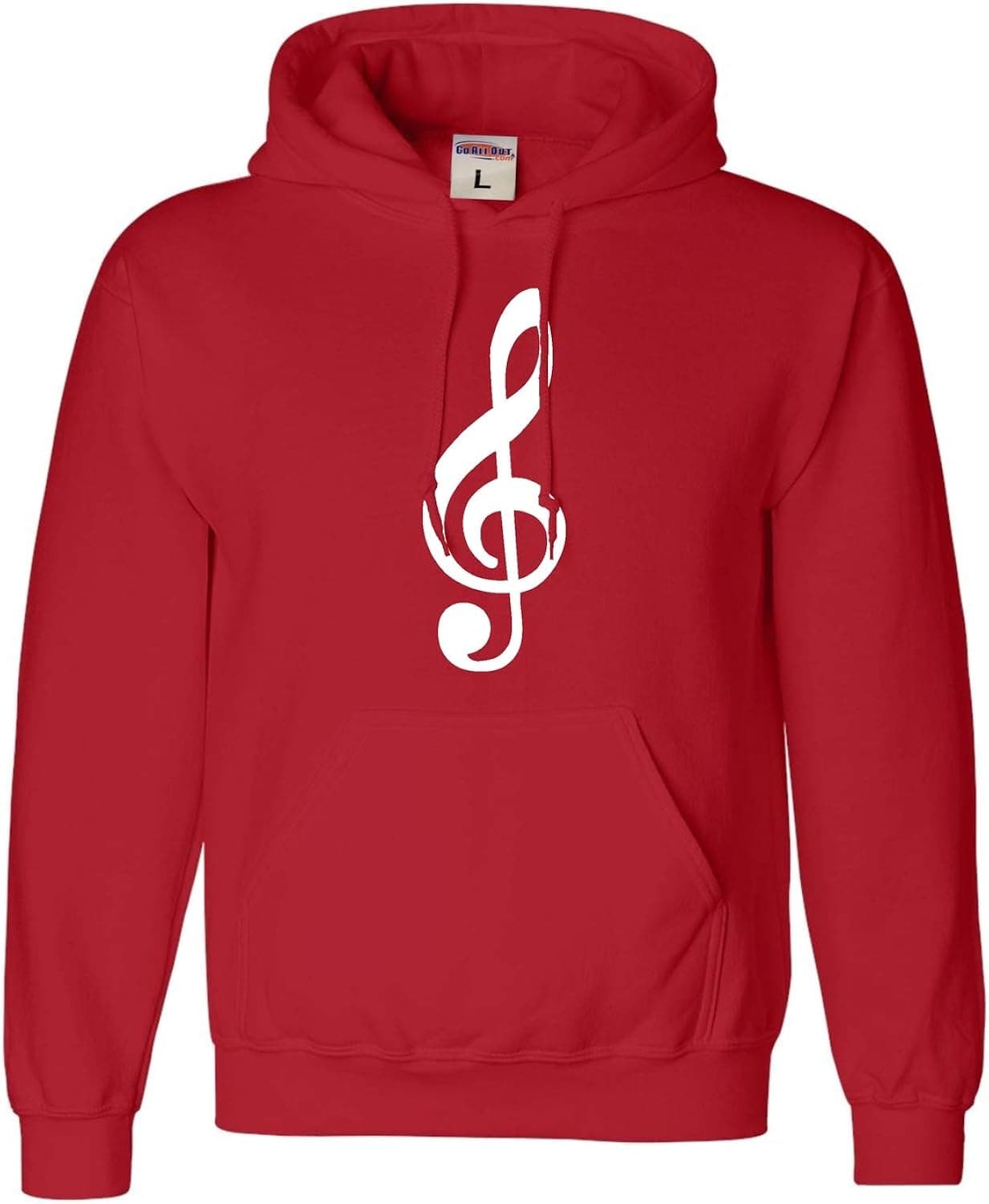 Go All Out Giant Treble Clef Music Lovers Mens Women Sweatshirt Hoodie
