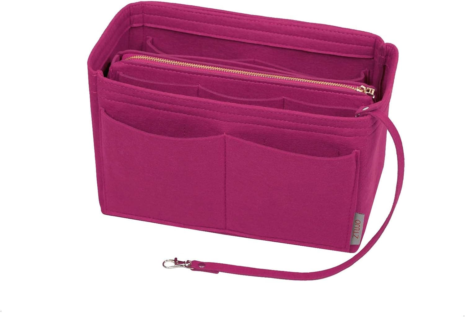 ZTUJO Purse Organizer Insert, Felt Bag organizer with zipper, Handbag & Tote Shaper, For Speedy Neverfull Tote, 6 Sizes