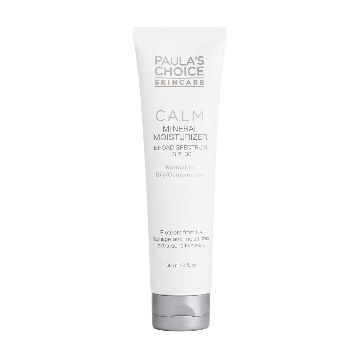 Paula's Choice CALM SPF 30 Mineral Moisturizer Broad Spectrum Sun Protection, 2 Ounce Tube, for Normal Oily and Combination Sensitive Skin-For Redness Relief