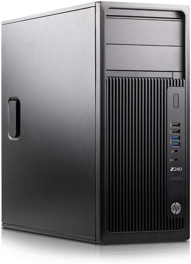 HP Z240 Tower Workstation Gaming PC, Intel Core i7-6700 up to 4GHz, 16GB DDR4 RAM, 256GB SSD & 2TB HDD, USB 3.0, NVIDIA GeForce GTX 1650 4GB, HDMI, Display Port, DVI, WiFi BT 4.0 Windows 10 (Renewed)