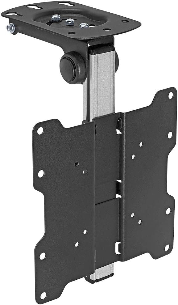 Cmple - Ceiling Cabinet TV Mount for 17-37" LED ,LCD, PLASMA TVs with Swiveling and Folding mechanism - Black/Silver