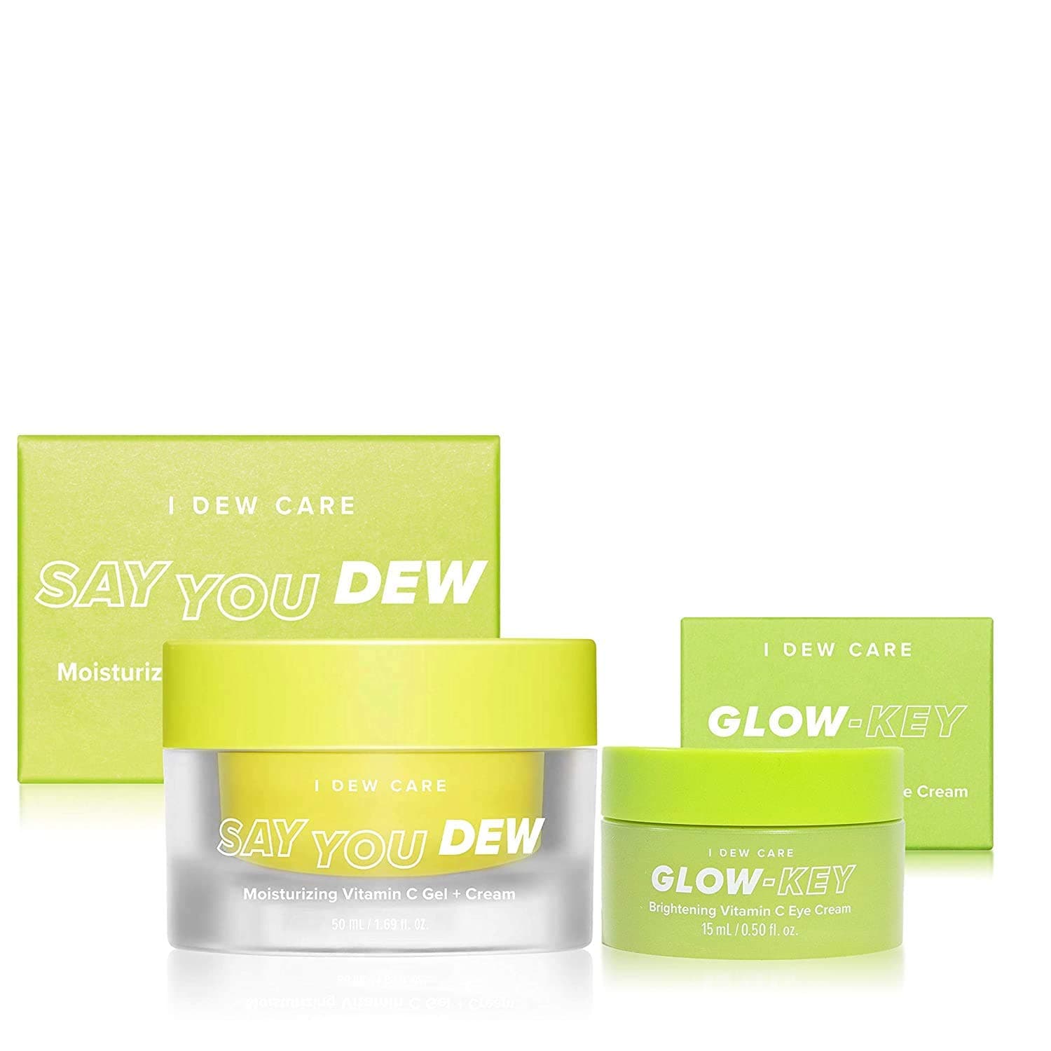 I DEW CARE Glow-Key Eye Cream with Applicator + Say You Dew Vitamin C Moisturizer Bundle
