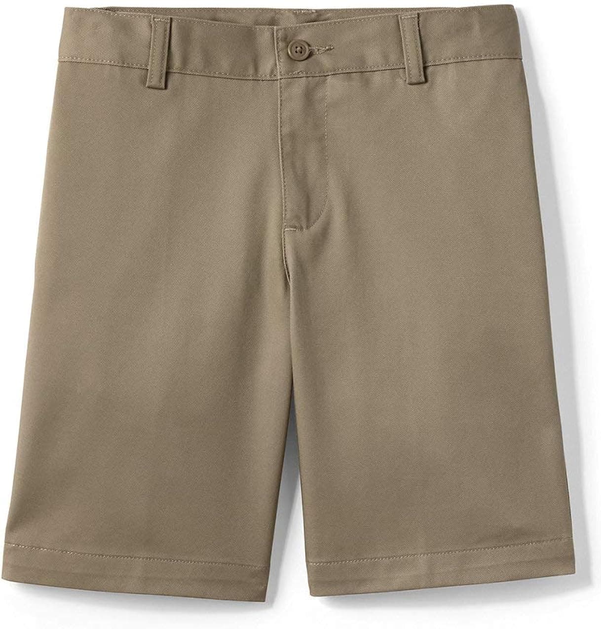 Lands' End Uniform Boys Plain Front Blend Chino Short Khaki Big Kid 8
