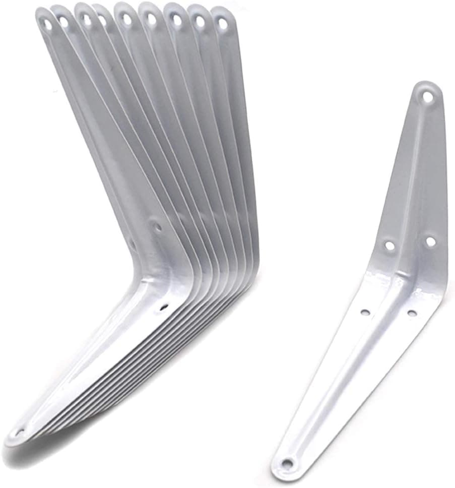 Karcy Bracket for Shelves White Heavy Duty Wall Brackets 4"X5" Pack of 10