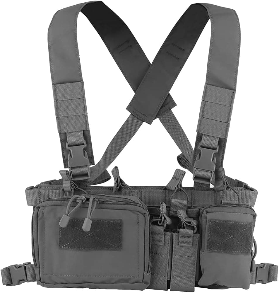 Huenco Tactical Assault Chest Rig 500D Molle Multicam Tactical Vest with Multi-Pockets