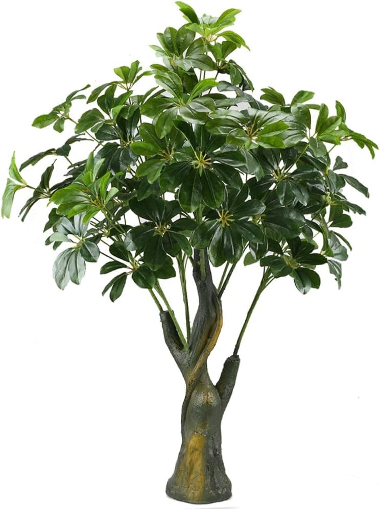 GTIDEA 3.3 Feet Artificial Fortune Tree Silk Plants Real Touch Soft Lush Leaves Home Office Arrangements Indoor Outside Greenery Decor