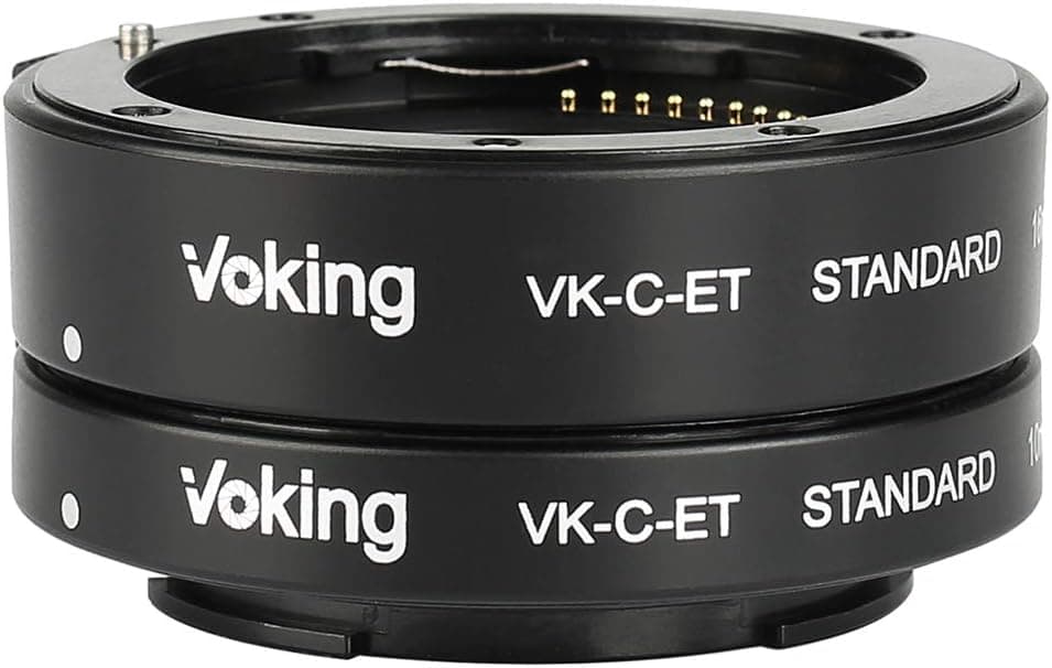 Voking VK-C-ET 10mm+16mm Plastic AF Auto Focus Macro Close-up Extension Tube Adapter Ring Kit for Canon Mirrorless M2 M3 M5 M6 M10 M50 M100 M200 EOS-M Cameras
