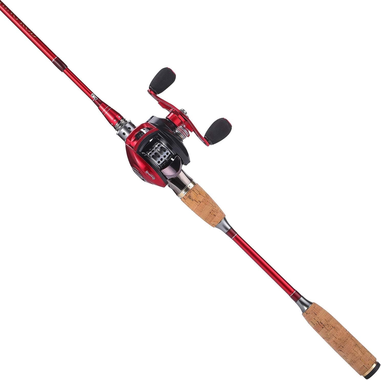 Sougayilang Fishing Baitcasting Combos, Lightweight Carbon Fiber Fishing Pole and 11+1BB Corrosion Resistant Bearings Fishing Reel for Travel-Left-Hand - 6'9'' Medium - 4 Pcs