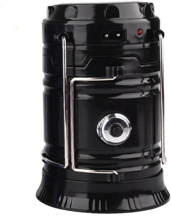 redorange Camping Lantern Lights Tactical Flashlight Solar Folding 6 LED Bright Lamp Emergency Tent Light for Outdoor Play Camp Hiking Fishing Portable Mini USB Supply Power to Phone